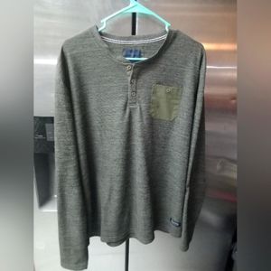 NWOT Nomad Men's CrewNeck XL Olive Green Waffle Knit Long Sleeve sweater